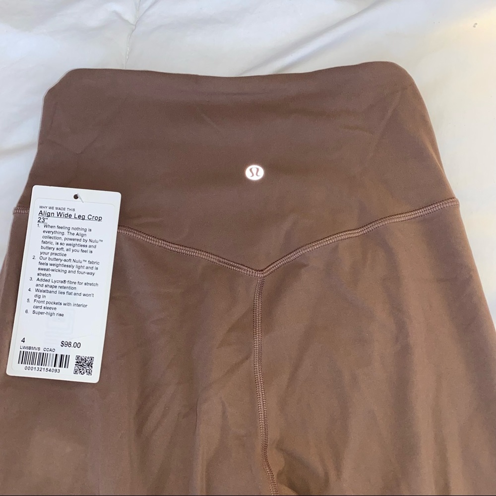 NWT Lululemon align crop wide leg